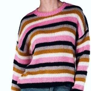 NWT Charlotte Russe Sz XL cropped striped sweater sz